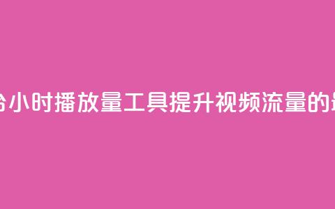 24小时播放量平台(24小时播放量工具-提升视频流量的最佳平台) 第1张 24小时播放量平台(24小时播放量工具-提升视频流量的最佳平台) 第1张