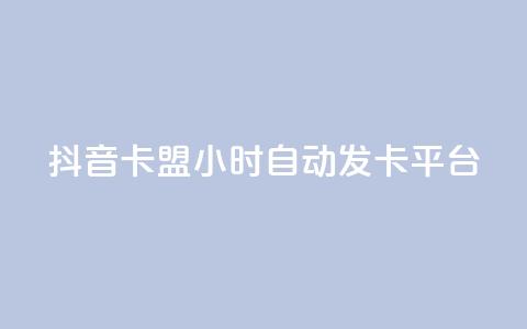 抖音卡盟24小时自动发卡平台,Ks24小时低价秒单业务 - ks业务网站平台 - 24h自助下单彩虹云商城