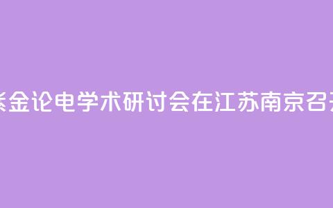 第九届紫金论电学术研讨会在江苏南京召开 第1张 第九届紫金论电学术研讨会在江苏南京召开 第1张
