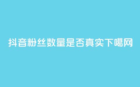 抖音粉丝数量是否真实? 第1张 抖音粉丝数量是否真实? 第1张