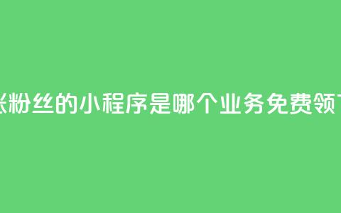 快手涨粉丝的小程序是哪个 - ks业务免费领 第1张 快手涨粉丝的小程序是哪个 - ks业务免费领 第1张