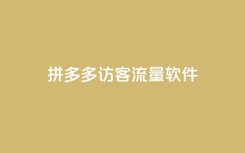 拼多多访客流量软件 - 拼多多流量增加神器，提升访客量~  第1张