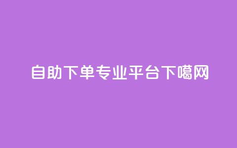 自助下单，专业平台  第1张