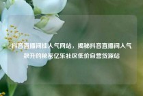 抖音直播间挂人气网站，揭秘抖音直播间人气飙升的秘密亿乐社区低价自营货源站