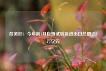 商务部：今年前3月自贸试验区进出口总额达2万亿元