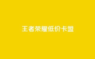 王者荣耀低价卡盟 - 获取王者荣耀优惠卡盟，尽享超值折扣！