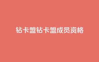 q钻卡盟(钻卡盟成员资格)