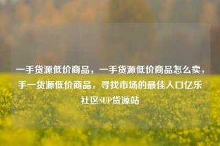 一手货源低价商品，一手货源低价商品怎么卖，手一货源低价商品，寻找市场的最佳入口亿乐社区SUP货源站