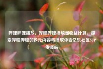 哔哩哔哩播放，哔哩哔哩播放量收益计算，探索哔哩哔哩的多元内容与播放体验亿乐社区SUP货源站