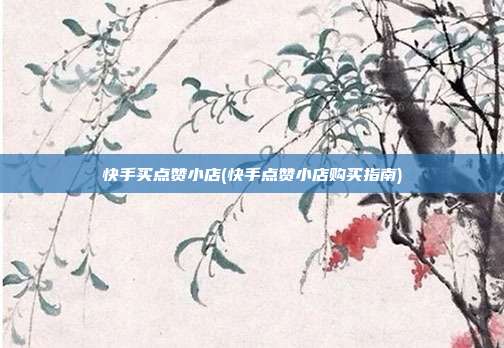 快手买点赞小店(快手点赞小店购买指南)  第1张