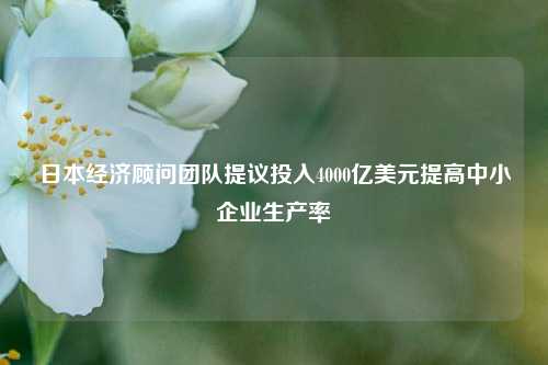 日本经济顾问团队提议投入4000亿美元提高中小企业生产率  第1张
