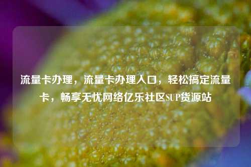 流量卡办理，流量卡办理入口	，轻松搞定流量卡，畅享无忧网络亿乐社区SUP货源站  第1张
