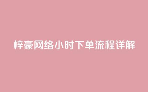 梓豪网络24小时下单流程详解,ks一元自助下单秒到账 - 快手点赞链接入口在哪里 ks单真人粉丝  第1张