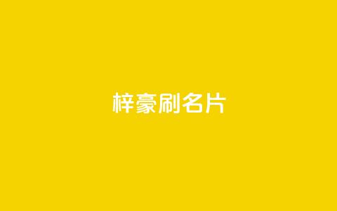 梓豪刷名片,ks双击购买 - 快手里面怎么没点赞 ks超低价自助下单软件  第1张
