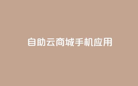 自助云商城手机应用-打造您的电子商务天堂  第1张