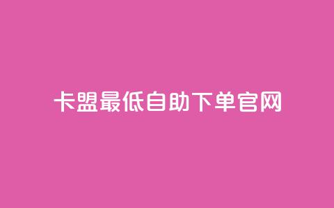 卡盟最低自助下单官网 - 卡盟官网自助下单服务，低价优质推广！  第1张
