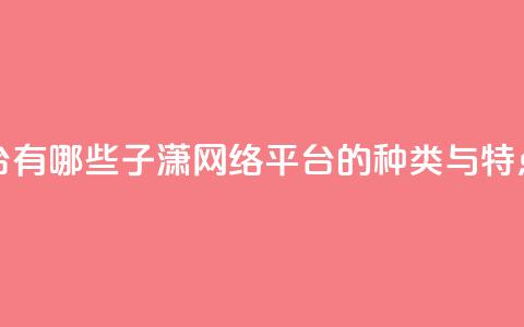 子潇网络平台有哪些 - 子潇网络平台的种类与特点解析! 第1张 子潇网络平台有哪些 - 子潇网络平台的种类与特点解析! 第1张
