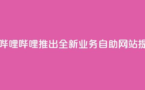 哔哩业务自助网站 - 哔哩哔哩推出全新业务自助网站提升用户体验!  第1张