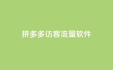 拼多多访客流量软件 - 拼多多流量增加神器，提升访客量~  第1张