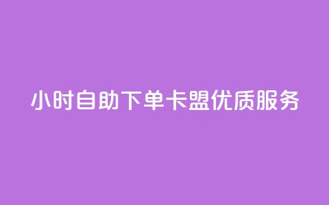 24小时自助下单——卡盟优质服务  第1张
