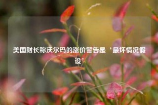 美国财长称沃尔玛的涨价警告是‘最坏情况假设’