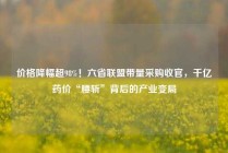 价格降幅超98%！六省联盟带量采购收官，千亿药价“腰斩”背后的产业变局