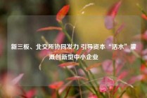 新三板、北交所协同发力 引导资本“活水”灌溉创新型中小企业