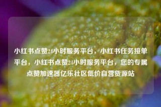 小红书点赞24小时服务平台，小红书任务接单平台，小红书点赞24小时服务平台，您的专属点赞加速器亿乐社区低价自营货源站