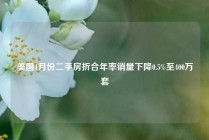 美国4月份二手房折合年率销量下降0.5%至400万套