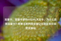 流量卡，流量卡移动19元200g大王卡，为什么选择流量卡？探索无限网络资源亿乐社区低价自营货源站