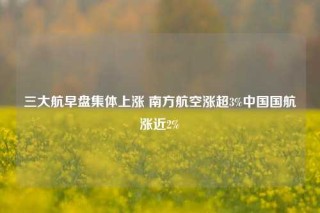 三大航早盘集体上涨 南方航空涨超3%中国国航涨近2%