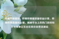 哔哩哔哩播放，哔哩哔哩播放量收益计算，哔哩哔哩直播间火爆，揭秘平台上的热门游戏和文化现象亿乐社区低价自营货源站