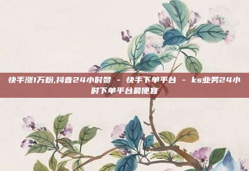 快手涨1万粉,抖音24小时赞 - 快手下单平台 ks业务24小时下单平台最便宜  第1张