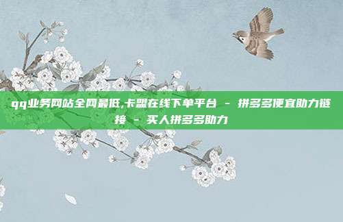 qq业务网站全网最低,卡盟在线下单平台 - 拼多多便宜助力链接 买人拼多多助力  第1张