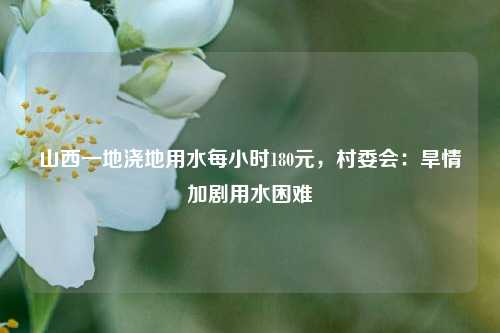 山西一地浇地用水每小时180元，村委会：旱情加剧用水困难  第1张