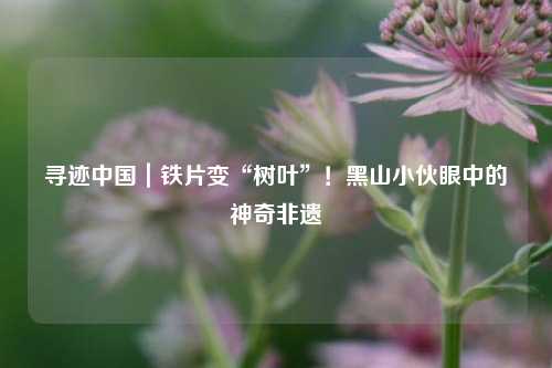 寻迹中国｜铁片变“树叶”！黑山小伙眼中的神奇非遗  第1张