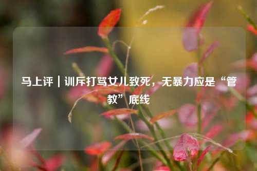 马上评｜训斥打骂女儿致死，无暴力应是“管教”底线  第1张