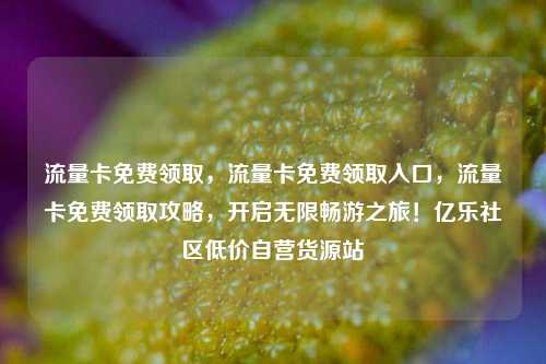 流量卡免费领取，流量卡免费领取入口，流量卡免费领取攻略，开启无限畅游之旅！亿乐社区低价自营货源站  第1张