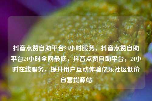 抖音点赞自助平台24小时服务，抖音点赞自助平台24小时全网最低，抖音点赞自助平台	，24小时在线服务，提升用户互动体验亿乐社区低价自营货源站  第1张