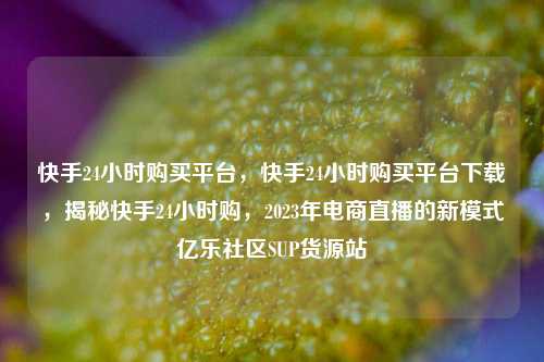 快手24小时购买平台，快手24小时购买平台下载	，揭秘快手24小时购，2023年电商直播的新模式亿乐社区SUP货源站  第1张
