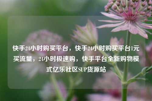 快手24小时购买平台，快手24小时购买平台1元买流量，24小时极速购	，快手平台全新购物模式亿乐社区SUP货源站  第1张